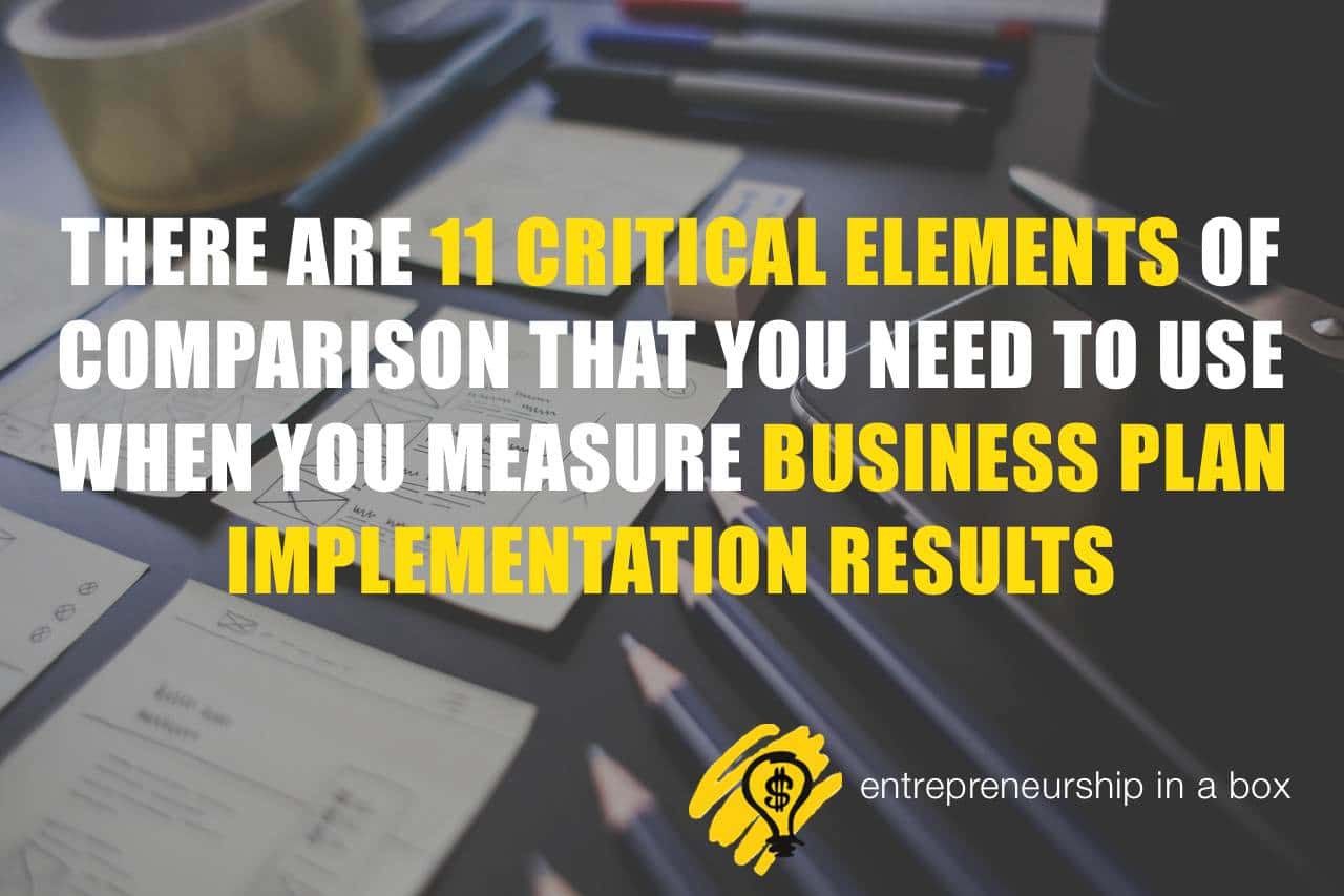 11 elements measure business plan implementation results