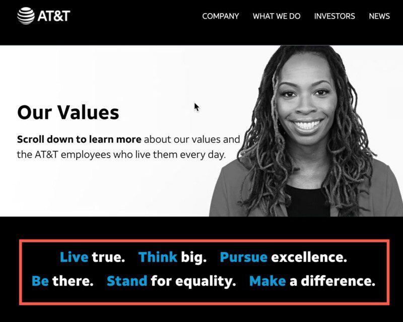 AT&T mission statement