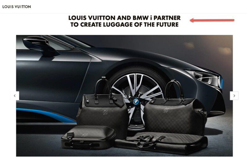 Co-marketing Partnership - Louis Vuitton and BMW