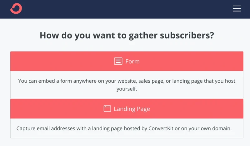 ConvertKit Forms and Landing Pages