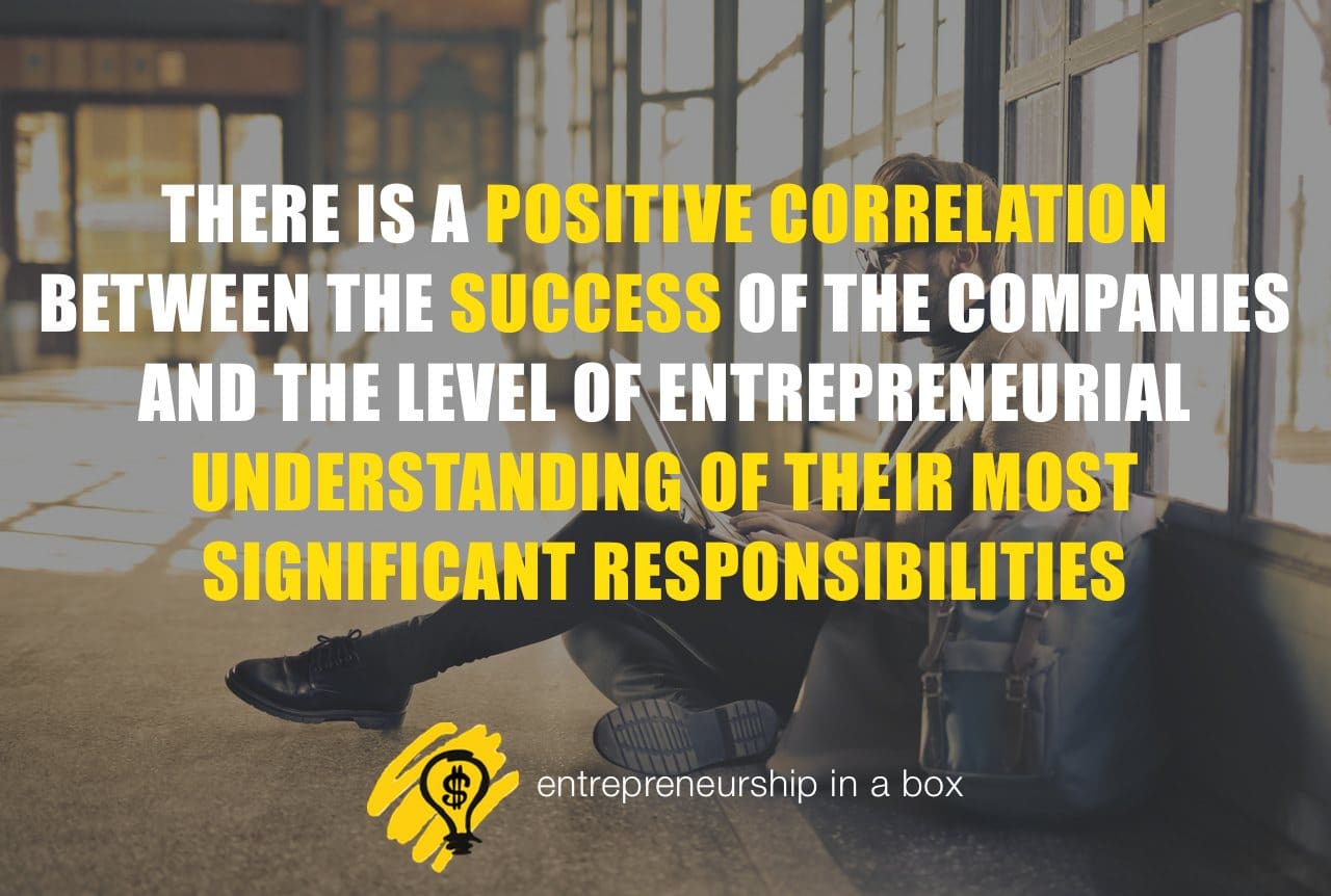 entrepreneurial biggest responsibilities correlation