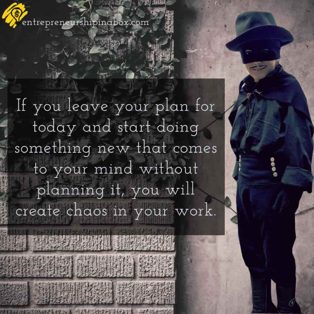 plan what you do