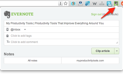 web clipping evernote